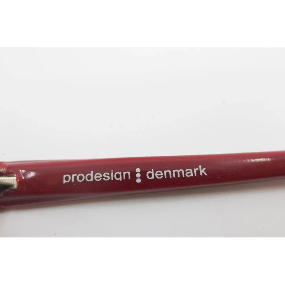Prodesign Denmark Red Pure Titanium Eyeglass Frames Rectangular 38012 Denmark